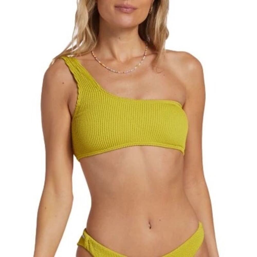 NWT Billabong Summer Lilly One Shoulder Swim Boho Bikini Top Size L/12 beach